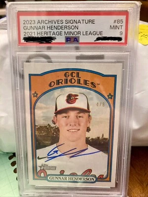 2023 Topps Archives Signature Series GUNNAR HENDERSON Autograph #/8 ON CARD AUTO - Image 1 of 4