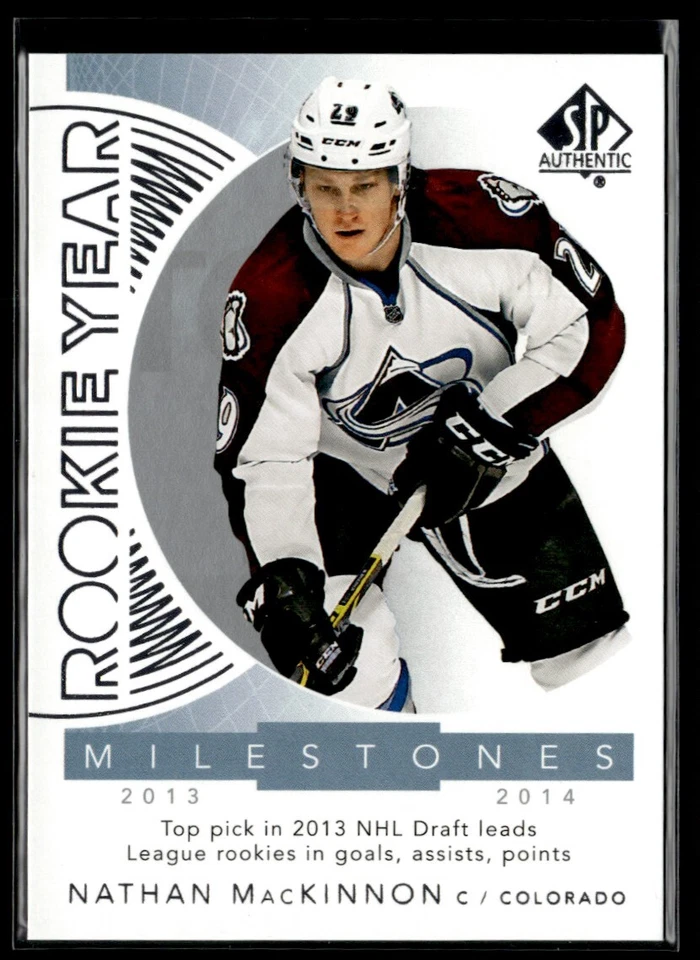 2017-18 SP Authentic Rookie Year Milestones Nathan MacKinnon #RYM-NM H4R2E - Image 1 of 2