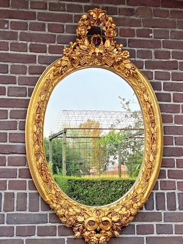 Baroque/French Louis XVI-Style Oval Wall Mirror - Made When Ordered Cover