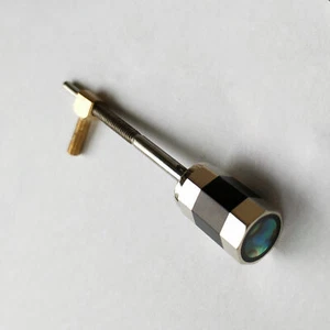 Violín/Viola Arco Botón Níquel Plata Negro Ébano Tornillo Dividido Ojales Nuevo - Imagen 1 de 3