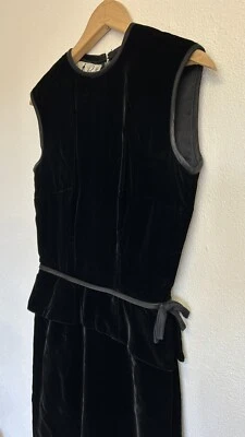 Vintage 1960s Black Velvet Suzy Perette Cocktail Dress NYE - Image 1 of 4