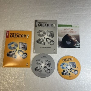 Roxio Easy Media Creator 7 - 2-disk set with CD Key  and Guide - NEVER USED - Picture 1 of 3