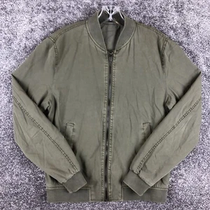 Zara Man Lightweight Bomber Jacket Men Size Medium Green - Picture 1 of 12