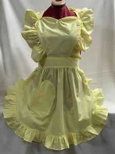 RETRO VINTAGE 50s STYLE FULL APRON with HEART SHAPED TOP & POCKET (VALENTINES) - Picture 1 of 7