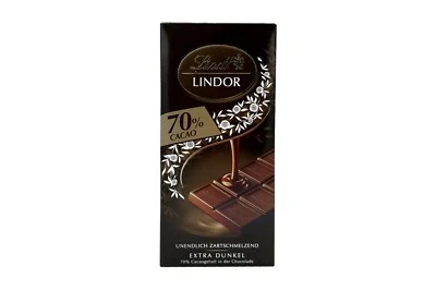 3x Lindor Lindt genuino 🍫 70% Cacao Premium chocolate negro ✈RASTREADO Foto 1 de 2
