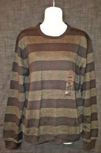 Perry Ellis Herren Large schwarz & anthrazitgrau gestreift Principles Pullover - Bild 1 von 7