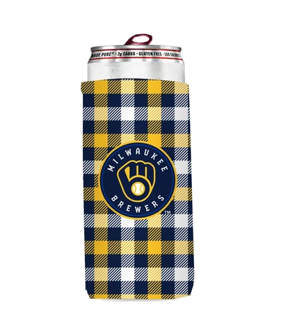 Milwaukee Brewers Slim Can Cooler, MLB Coozie Koozie Coolie Cover