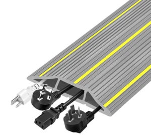 Floor Cord Cover 6.5 Ft Heavy Duty Floor Cable Cover 3 Channels Rubber Cable Pro - Picture 1 of 12
