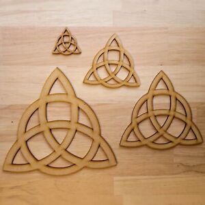 Large Wooden MDF Triquetra Symbol Shape 10-60cm Celtic wicca Trinity Knot Craft