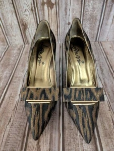 Lanvin Sz 37.5 EU/ 6.5 US Animal Print Pointed Toe Heels Pumps Shoes Worn 1X! - Picture 1 of 8