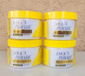 4 PK EBIN NEW YORK LOCK'N POMADE ORIGINAL REGULAR HOLD Braid Formula 6.35 OZ - Picture 1 of 4