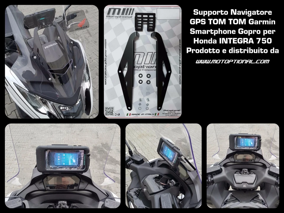 SUPPORTO NAVIGATORE GPS SMARTPHONE GOPRO per HONDA INTEGRA 700 & 750 - Imagen 1 de 1