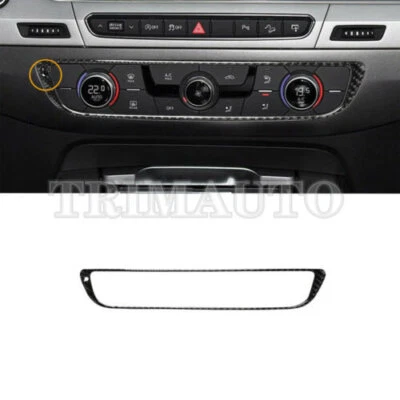 Panel de interruptor de salida de ventilación de aire de fibra de carbono suave para Audi Q7 4M SQ7 2016-2019 Foto 1 de 4