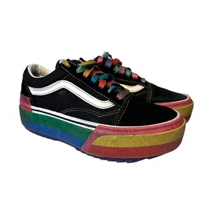 Vans Old Skool Stacked Glitter Rainbow Platform Men's Size 4 Women's Size 5.5 - Picture 1 of 10