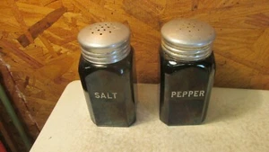 Old Hocking Glass Black Range Shaker Set  - Picture 1 of 2
