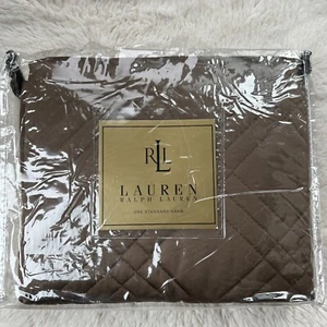 1 Ralph Lauren Antoinette Acolchado Algodón Estándar Simulado Cervatillo Color Marrón Claro - Imagen 1 de 6