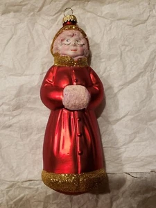 Frau Claus Weihnachtsschmuck mundgeblasenes Glas Urlaub NEU - Bild 1 von 5