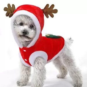 Pet Dog Christmas Clothes Costume Dog Clothes for Small Medium Dogs and Cats - Picture 1 of 7
