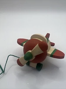 Avión de madera 1988 árbol de Navidad sello recuerdo adorno nuevo en caja - Imagen 1 de 15