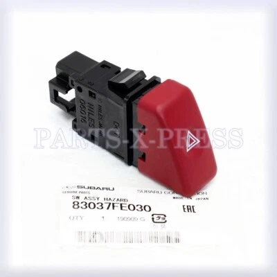 OEM GENUINE SUBARU IMPREZA RED HAZARD WARNING LAMP SWITCH PUSH BUTTON 83037FE030 - Image 1 of 4