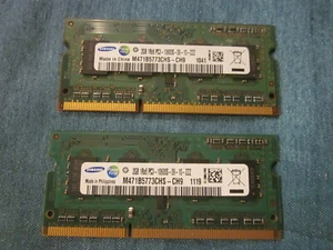 SAMSUNG 2X 2GB = 4GB PC3 10600S Laptop Memory RAM M471B5773CHS-CH9 #2 - Picture 1 of 4