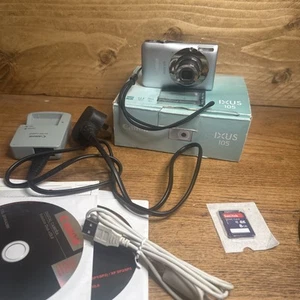 Canon Ixus 105 Digital Camera 12.1 Mega Pixels Silver Boxed Charger & Discs - Picture 1 of 11
