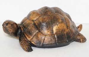 Deko Figur Schildkröte klein H 10 cm Kupfer-Antik Gartenfigur aus Kunststoff - Bild 1 von 5