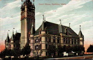 POSTCARD COURT HOUSE SPOKANE WASHINGTON - Picture 1 of 2