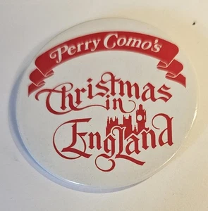 Bouton épingle spécial télévision Perry Como Noël en Angleterre 1984 #1818 - Photo 1/1