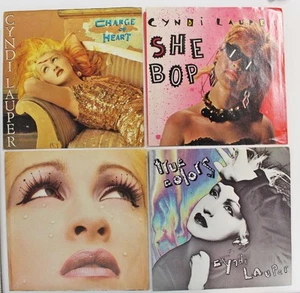 (4) Cyndi Lauper Picture Sleeves for 45rpm (No Records) Picture Sleeves Only - Picture 1 of 2