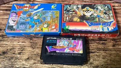 Nintendo Family Computer Dragon Quest I II III set Famicom Retro Games JAPAN - Image 1 of 3