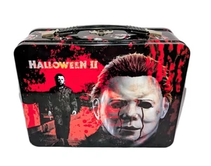 Halloween II 2 Michael Myers Lunchbox Tin Metal Horror Film Graphic All Side NEW - Picture 1 of 16