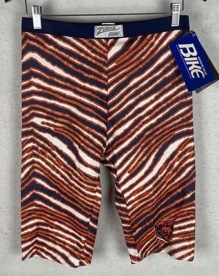 Pantalones Cortos de Compresión Vintage Chicago Bears BIKE Zubaz Cebra Rayas Grandes Foto 1 de 4