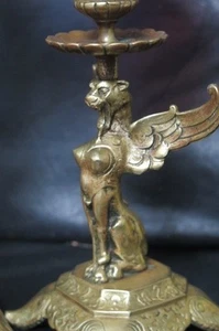 Antique Figural (2) Pair Real French Candlesticks or Peg Lamp Holders MINT - Picture 1 of 19