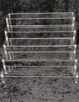 ETAGERE 5 TABLETTES PLASTIQUE PLEXIGLAS ALTUGLAS DESIGN MODERNISTE VITRINE RARE - Photo 1/4