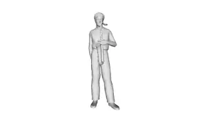 Printle A Homme 223--Musician Holding a Saxophone Figure for Dioramas Train Sets - Picture 1 of 11