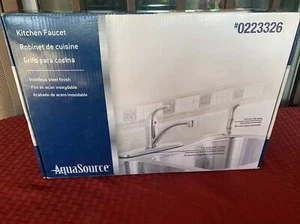 AquaSource  Chrome Single Handle Pull-out Kitchen Faucet Fits Sinks with 4 Holes - Picture 1 of 7