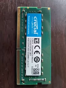 Crucial RAM 4GB DDR4 2400 MHz CL17 Laptop Memory CT4G4SFS824A - Picture 1 of 2