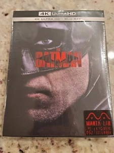 THE BATMAN 4K UHD Blu-ray Steelbook Manta Lab FULL SLIP Cover Glossy Finish RARE - Picture 1 of 6