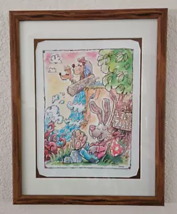 Impresión enmarcada de David Buckley 2020 - Up At Splash Mountain con Brer Rabbit - Disney - Imagen 1 de 4