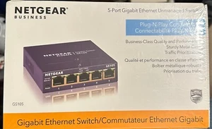 New Netgear Prosafe 5 Port Gigabit Desktop Switch Model GS105 - Picture 1 of 5