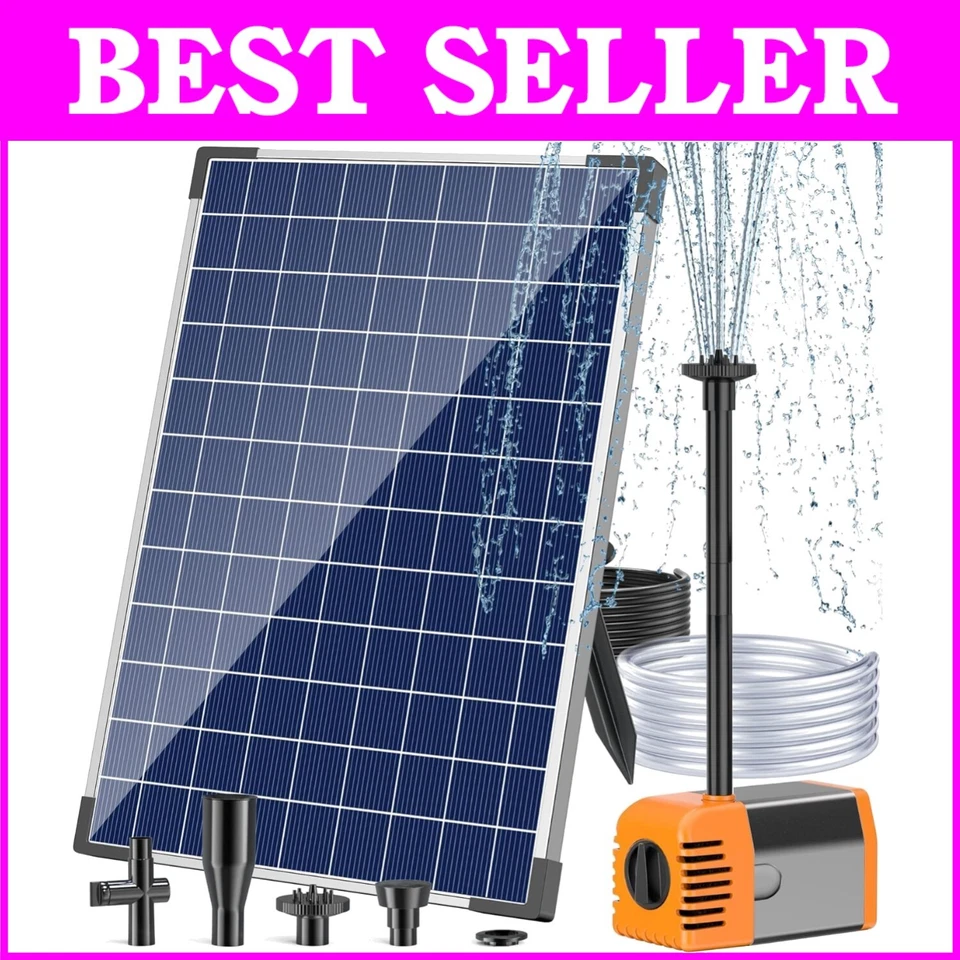 Versatile Solar Fountain Pump with Easy Installation for Hydroponics & Gardens - Image 1 of 4