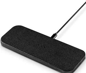 Courant Catch:2 Classics - Italian Leather Dual Wireless Charging Pad (Black) - Picture 1 of 7