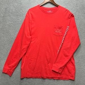 Camicia uomo VINEYARD VINES grande rossa manica lunga tasca cotone logo 2014 moda - Foto 1 di 6