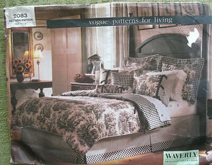 Vogue 2083 TOILE BEDROOM fabric sewing pattern Uncut 2001 Waverly Design - Picture 1 of 6