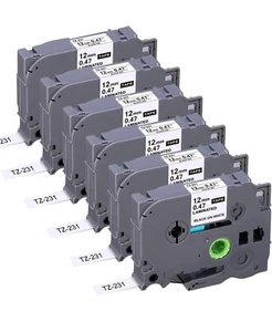 Repuesto de cinta de etiquetas compatible TZE-231 para fabricante de etiquetas Brother - Imagen 1 de 6