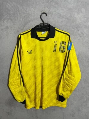 Adidas Vintage Jersey Goalkeeper Football Shirt England Polyester Mens Size 8 - Image 1 of 4