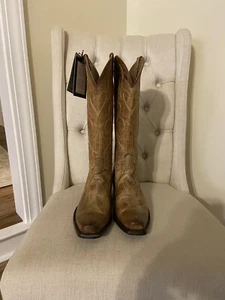 Lucchese Patsy Mad Dog Goat Square Toe Cowboy Womens Brown Boots M5109 7/4 10B - Picture 1 of 5
