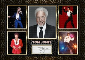 Tom Jones - Signed A4 PHOTO PRINT MEMORABILIA - Imagen 1 de 4