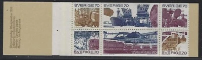 Suecia Scott #866a 1970 - Folleto marrón completo de comercio e industria sueca - MNH Foto 1 de 2